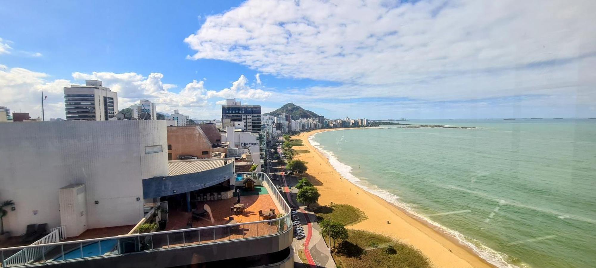 Flat Pasárgada 712, Free Bikes, pé na praia Vila Velha  Esterno foto