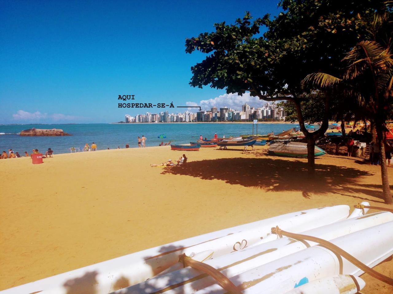 Flat Pasárgada 712, Free Bikes, pé na praia Vila Velha  Esterno foto